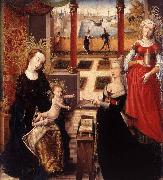 unknow artist Madonna with Donor and St Mary Magdalene Spain oil painting reproduction
